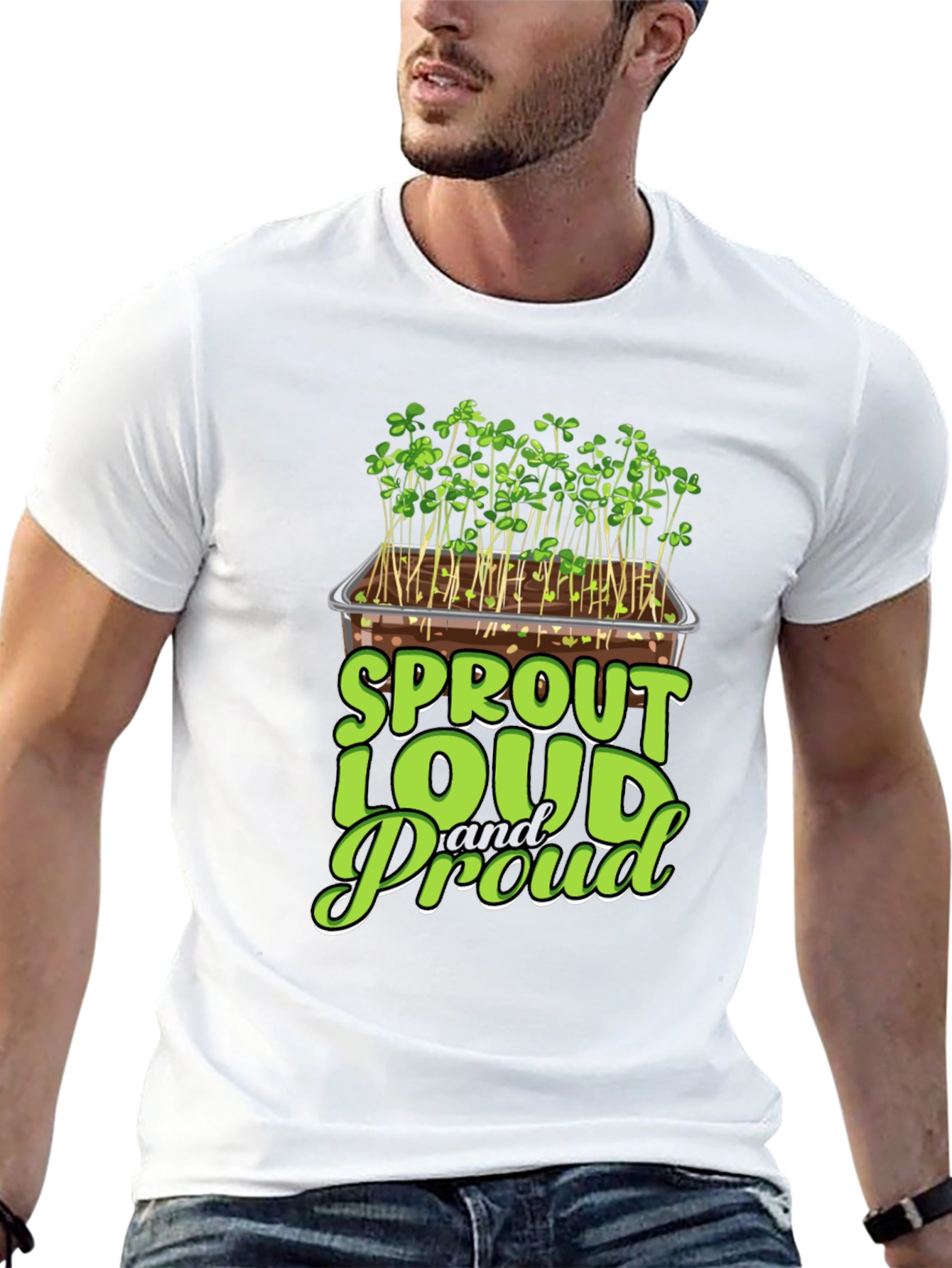 Black Sprout Loud and Proud Graphic T-Shirt view 13