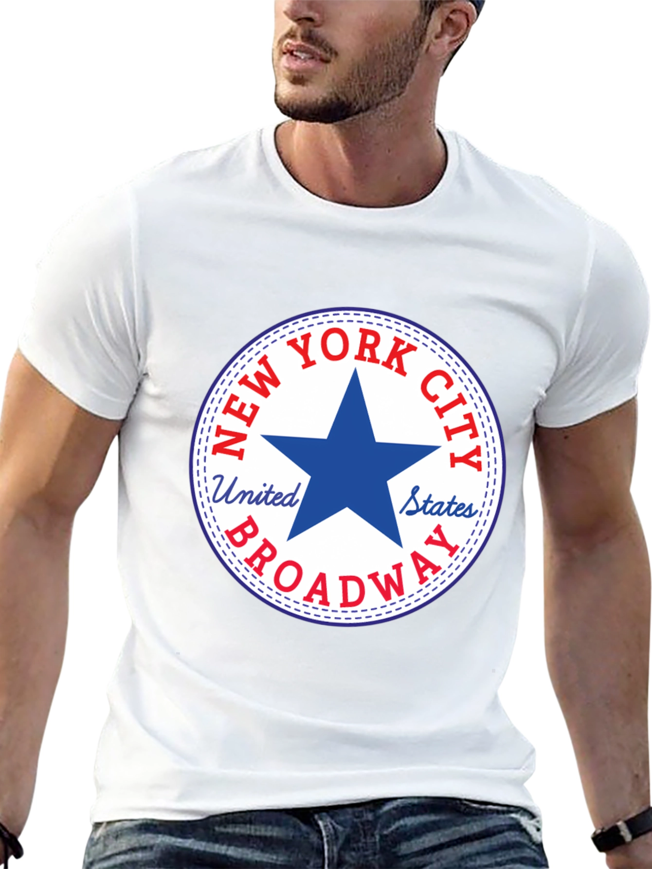 Black New York City Broadway Star Graphic T-Shirt view 13