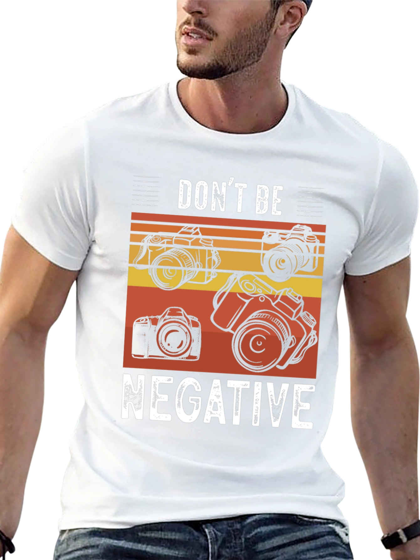 Black Don't Be Negative Camera Graphic Tee view 13