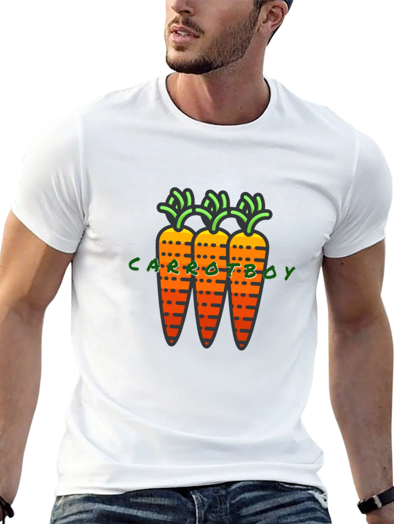 Black Carrot Boy Graphic T-Shirt - Quirky & Fun view 13