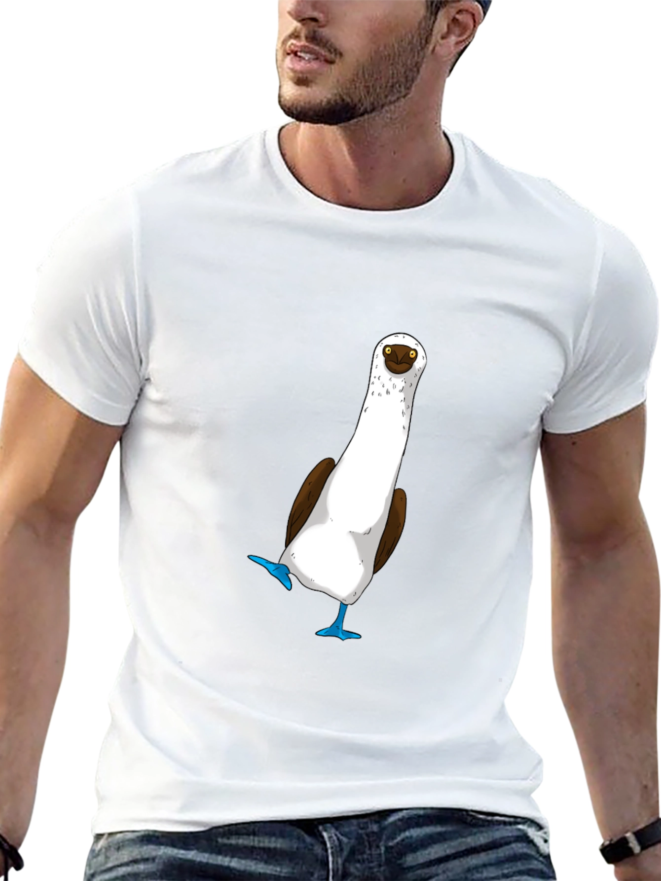 Black Blue-Footed Booby T-Shirt - Quirky Bird Tee view 13
