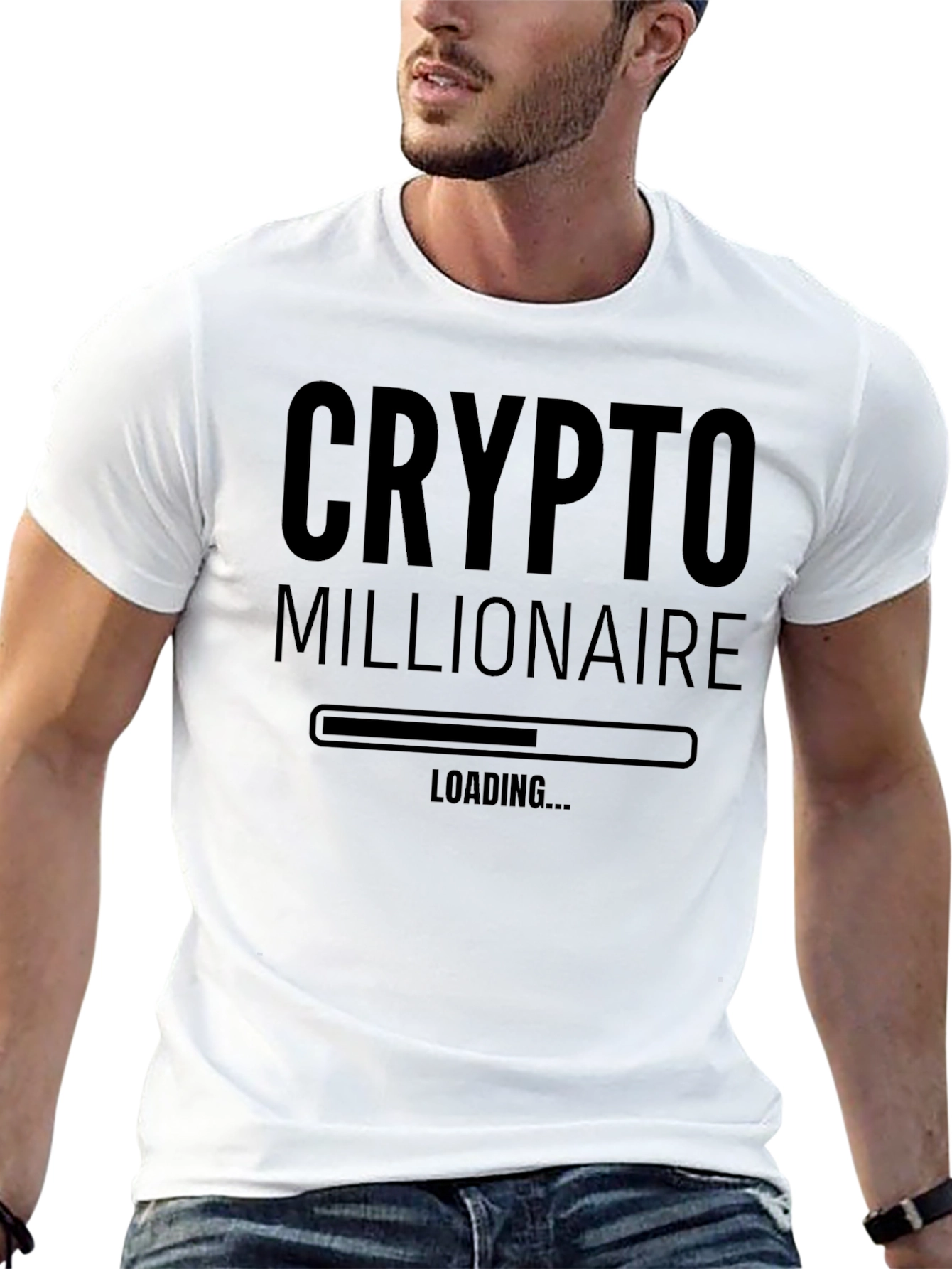 Black Crypto Millionaire Loading T-Shirt view 13
