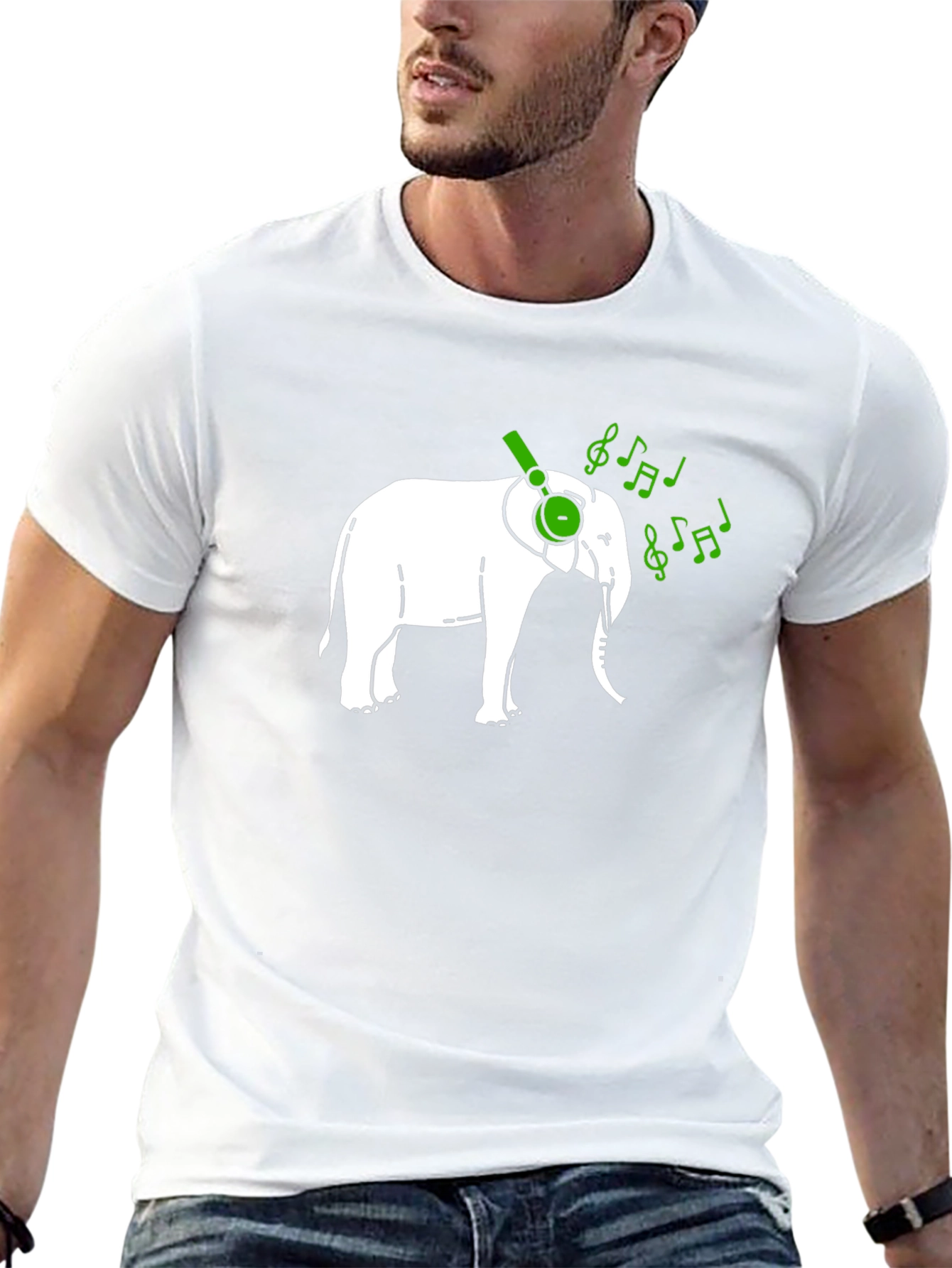 Black Musical Elephant T-Shirt - Hear the Beat! view 13