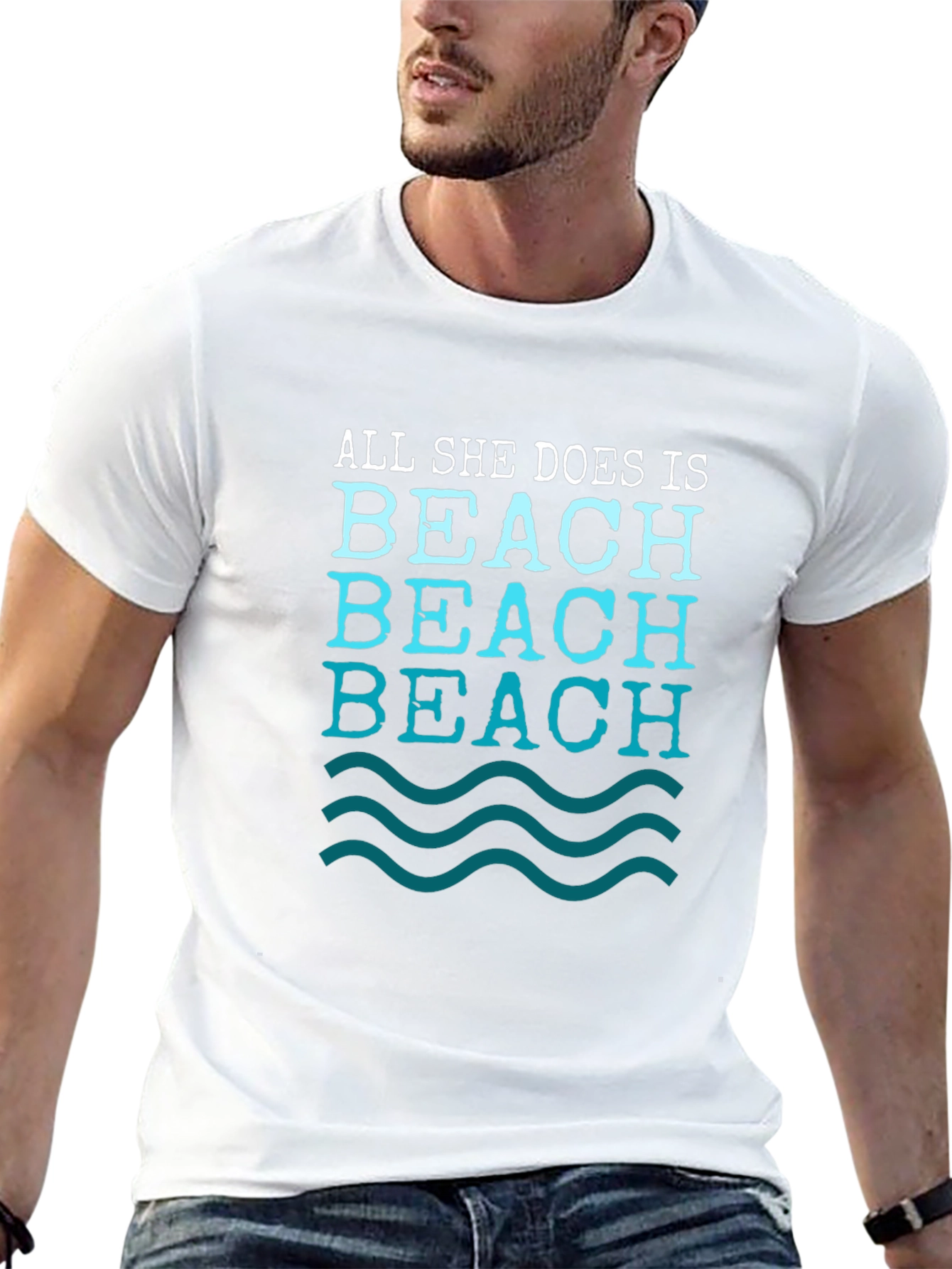 Black Beach Lover Graphic T-Shirt view 13