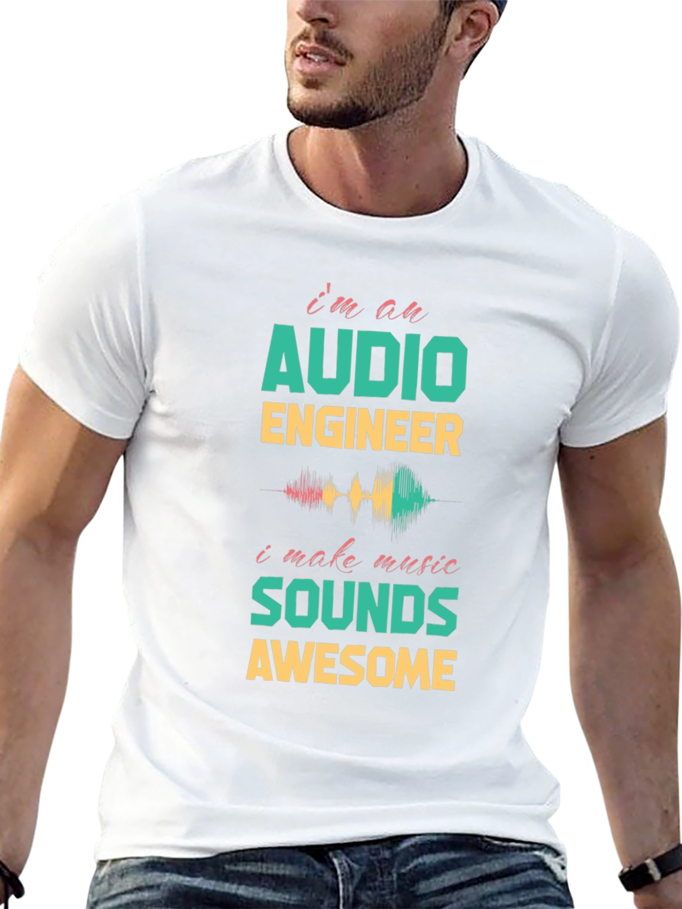 Black Audio Engineer Music Lover T-Shirt view 13