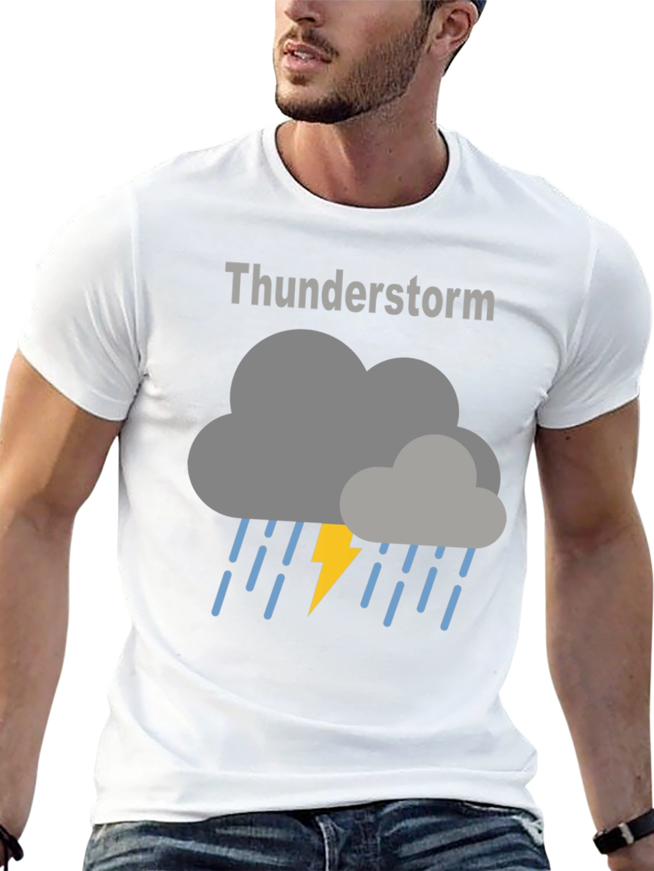 Black Thunderstorm Graphic T-Shirt - Weather Tee view 13