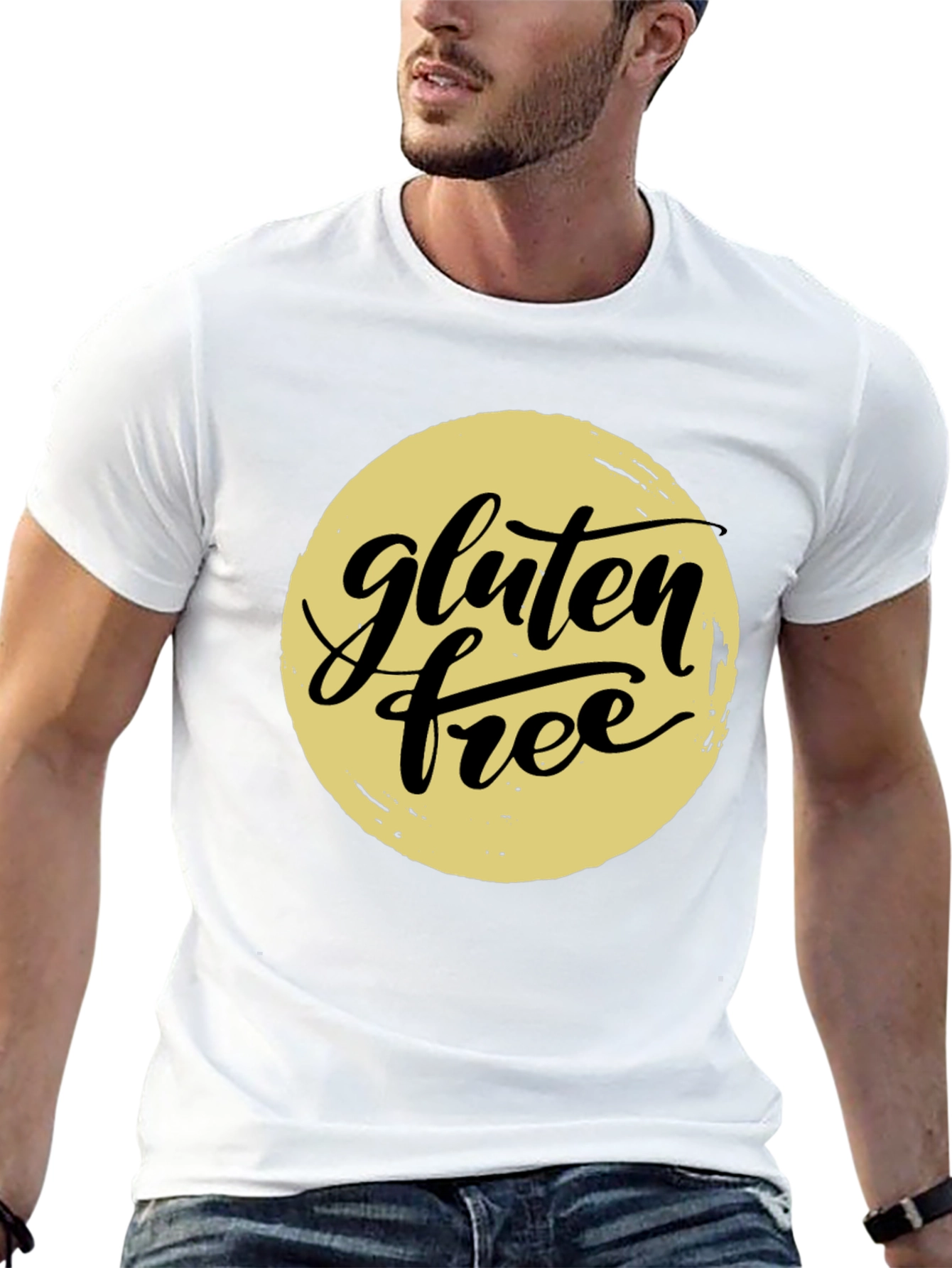 Black Gluten Free Graphic Tee - Trendy Unisex T-Shirt view 13