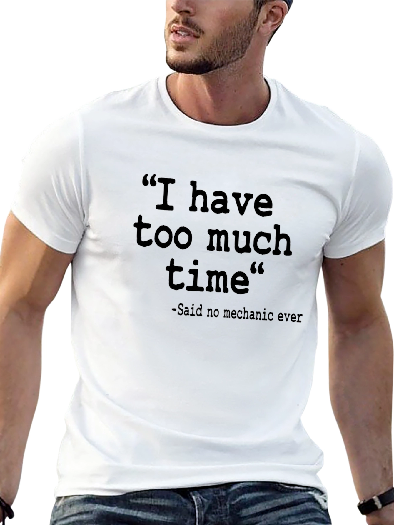 Black Funny Mechanic T-Shirt - I Have Too Much Time view 13