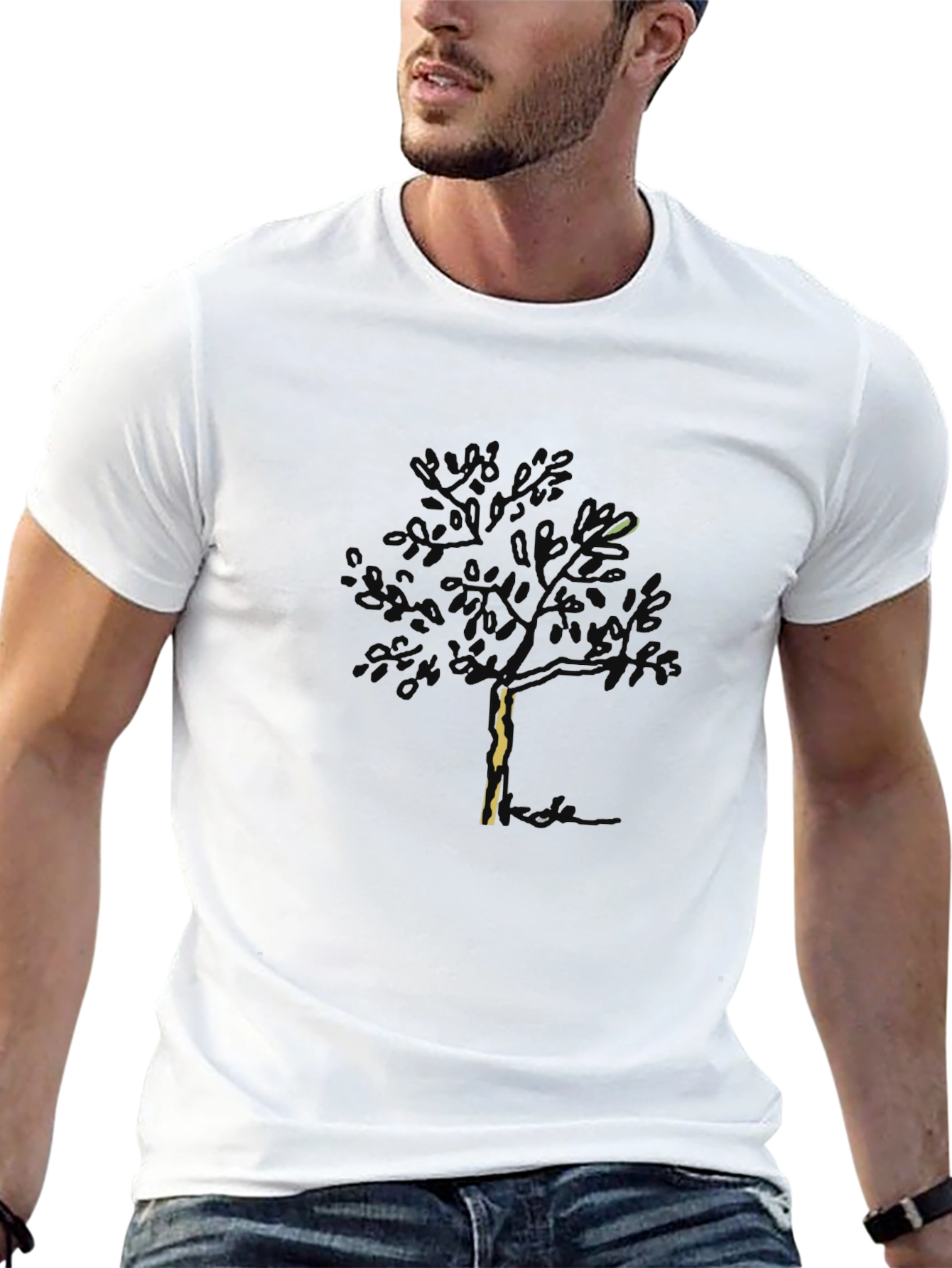 Men's Tree Graphic Black T-Shirt - 13