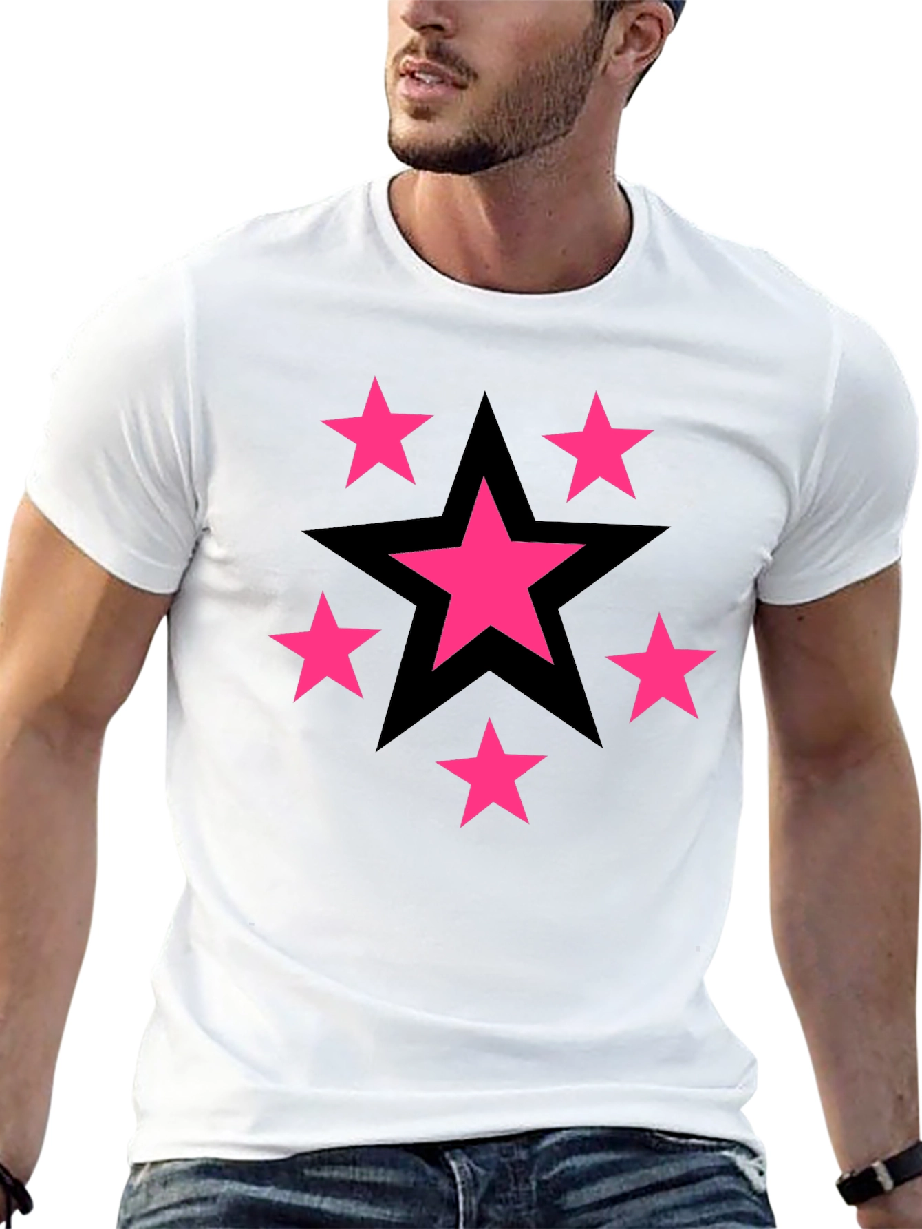 Black Star Graphic Black T-Shirt - Bold & Stylish view 13