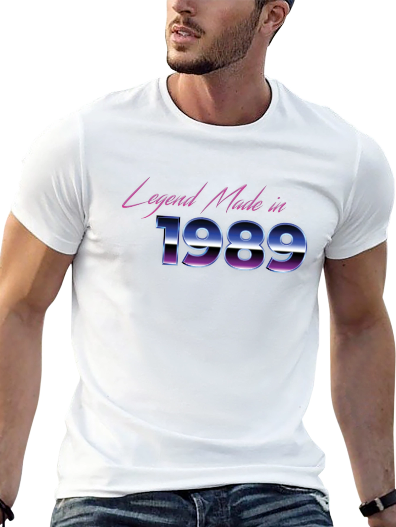 Black Legend Made in 1989 T-Shirt - Retro Birthday Gift view 13