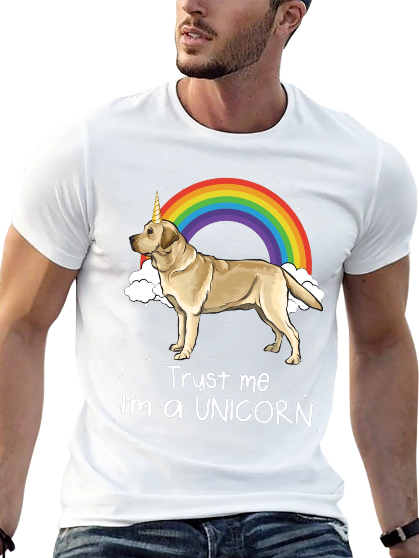 Black Unicorn Dog T-Shirt - Trust Me, I'm a Unicorn! view 13