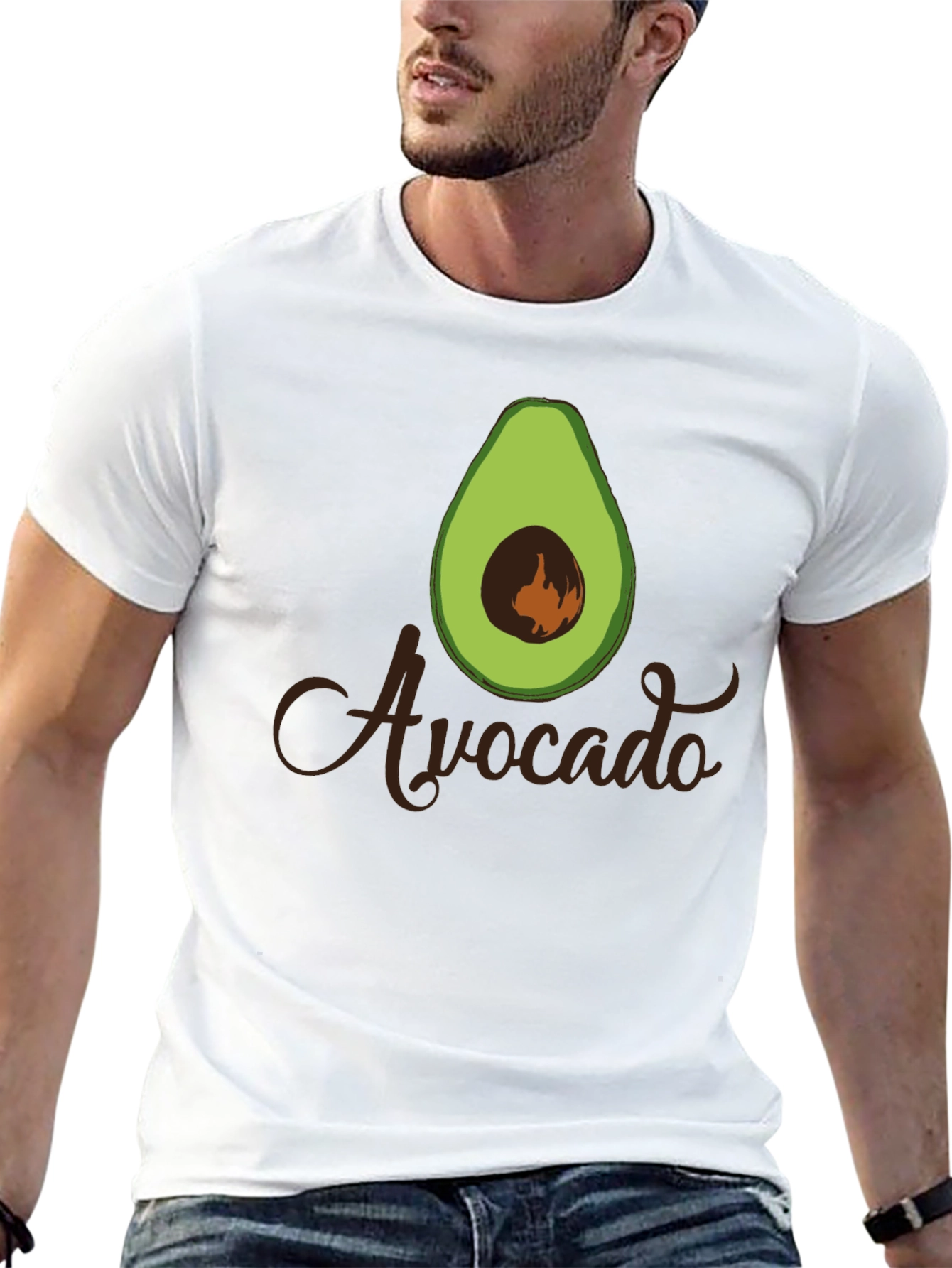 Black Avocado Graphic Black T-Shirt view 13