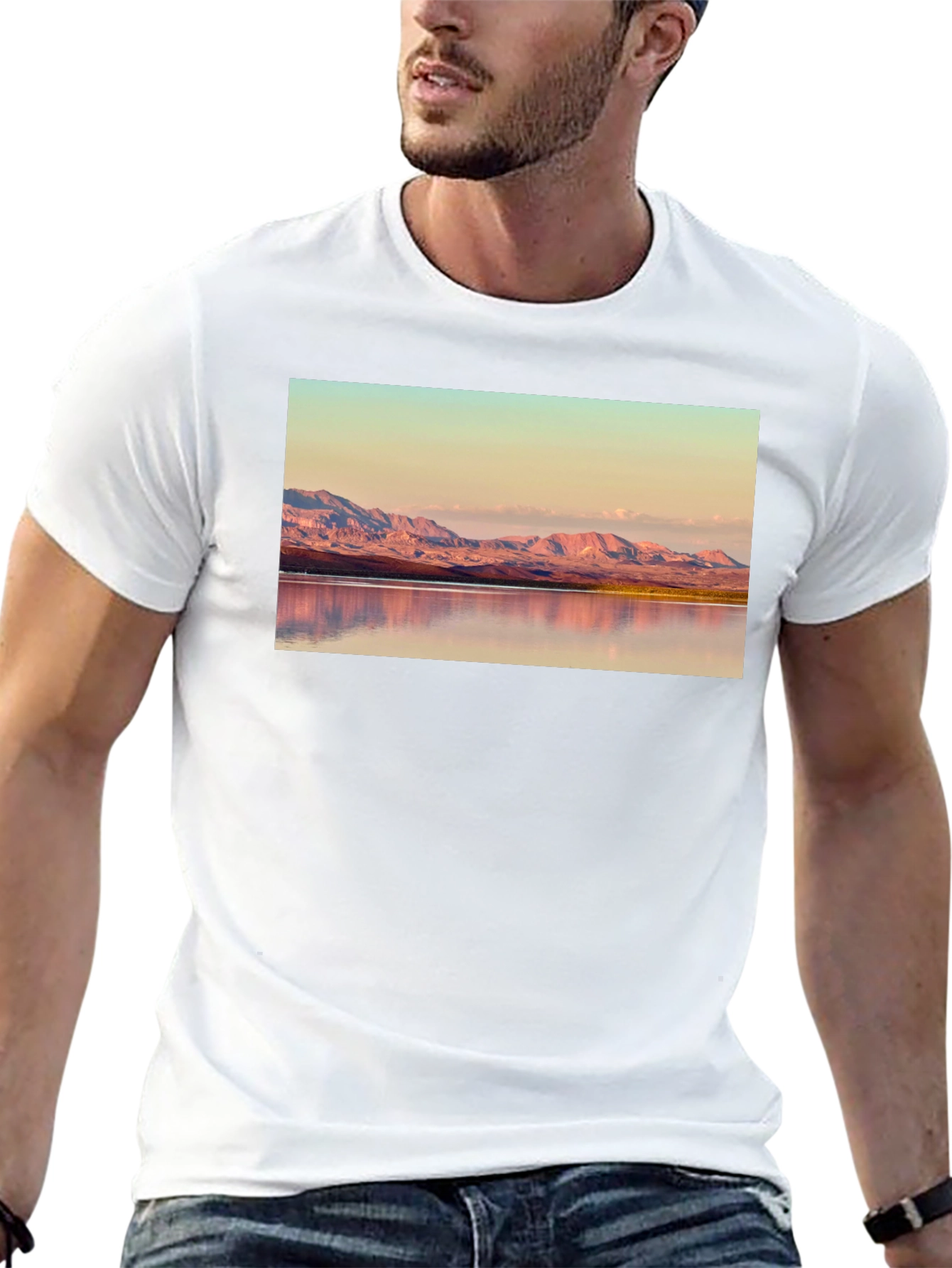 Black Mountain Lake Graphic T-Shirt view 13