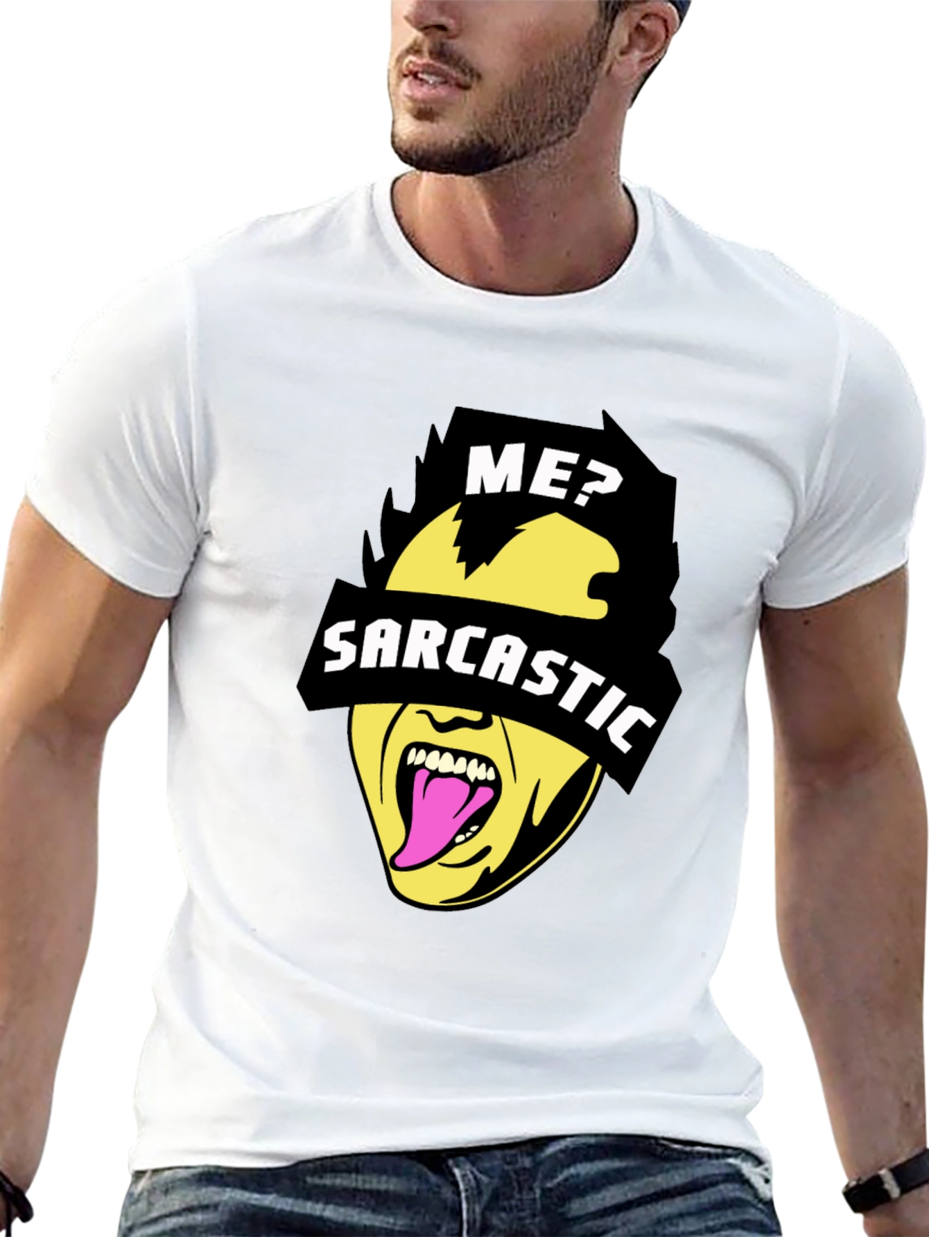 Black Sarcastic Graphic Tee - Black Novelty Humor T-Shirt view 13