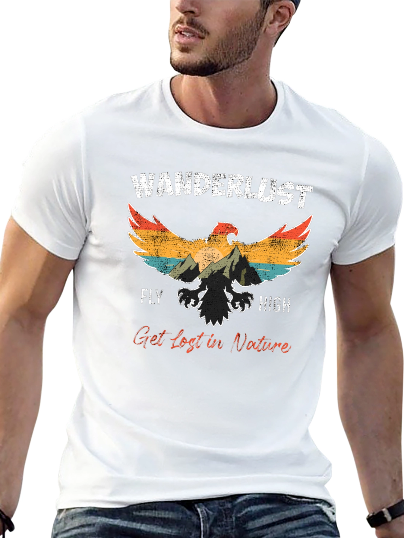 Black Wanderlust Eagle Graphic Tee - Fly High! view 13