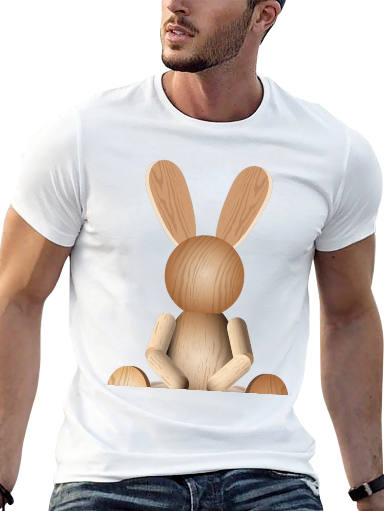 Black Wooden Rabbit T-Shirt view 13