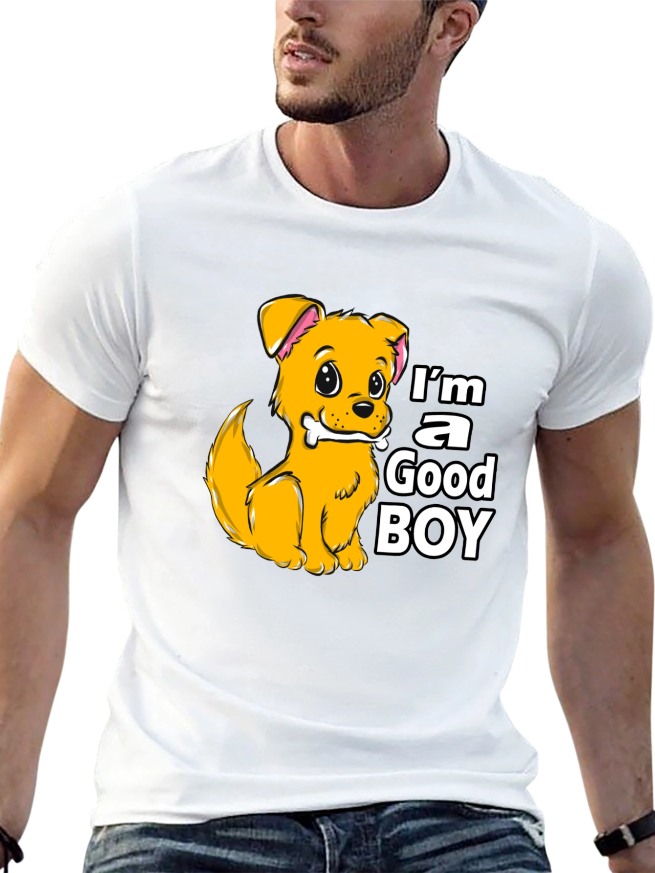 Black I'm a Good Boy Dog T-Shirt view 13