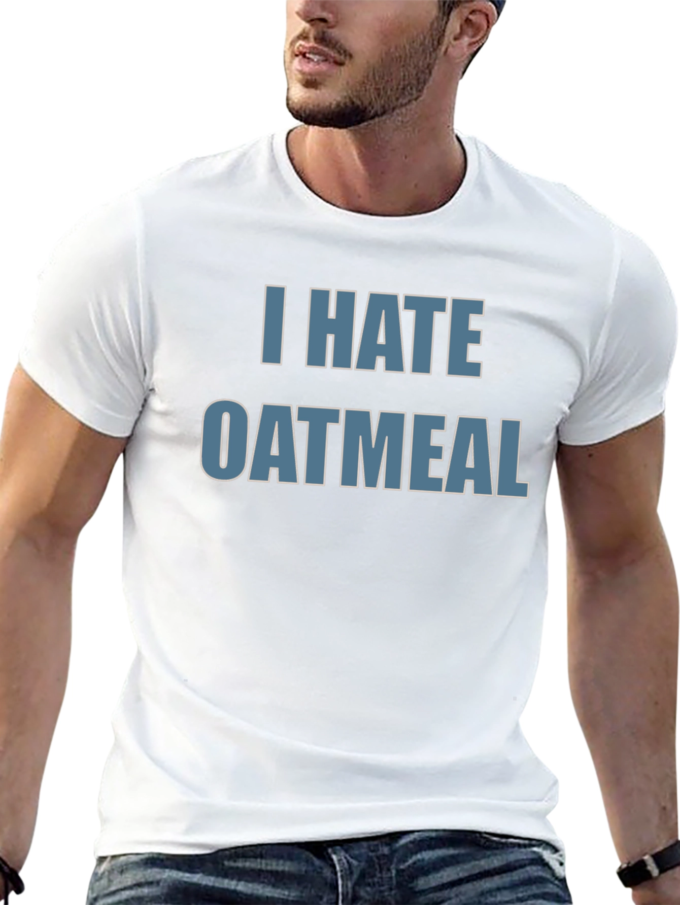 Black I Hate Oatmeal T-Shirt - Funny Novelty Tee view 13
