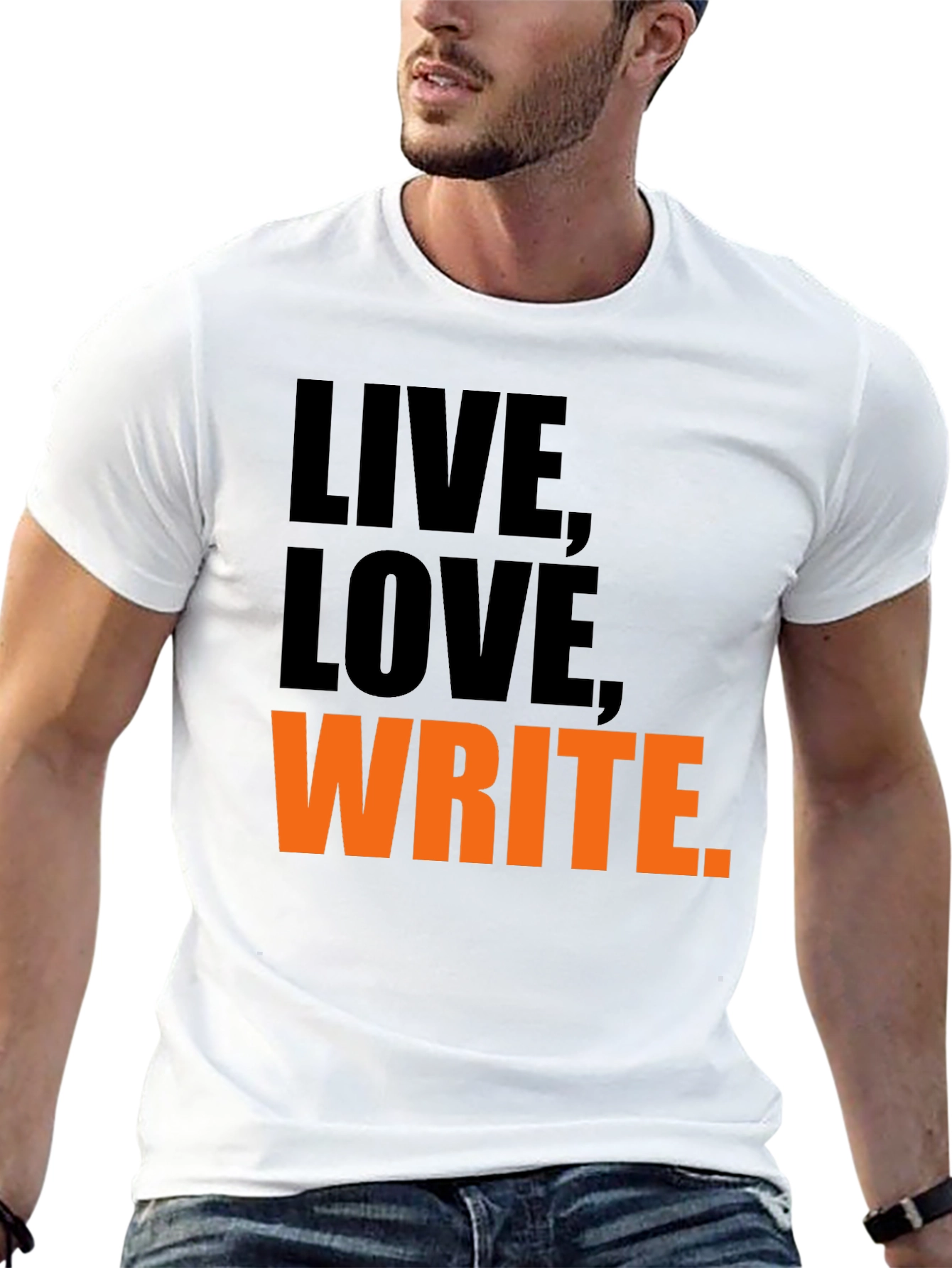 Black Live, Love, Write Graphic Tee view 13