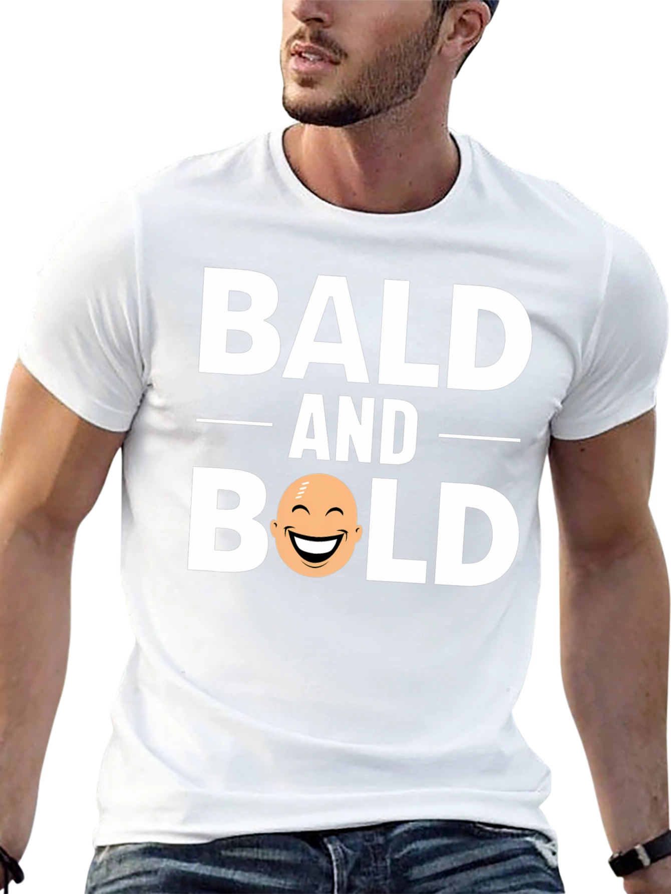 Black Bald and Bold Graphic T-Shirt view 13