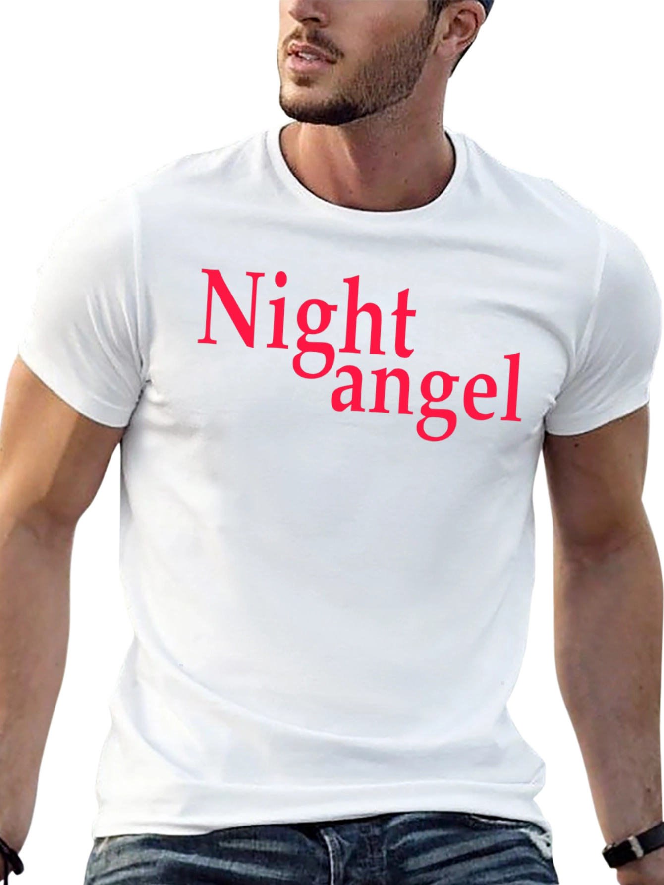 Black Night Angel Graphic Tee - Black Cotton T-Shirt view 13