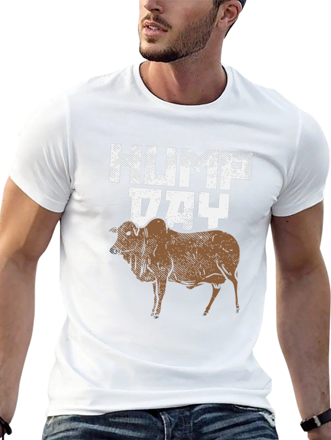 Black Hump Day Bull Graphic T-Shirt view 13