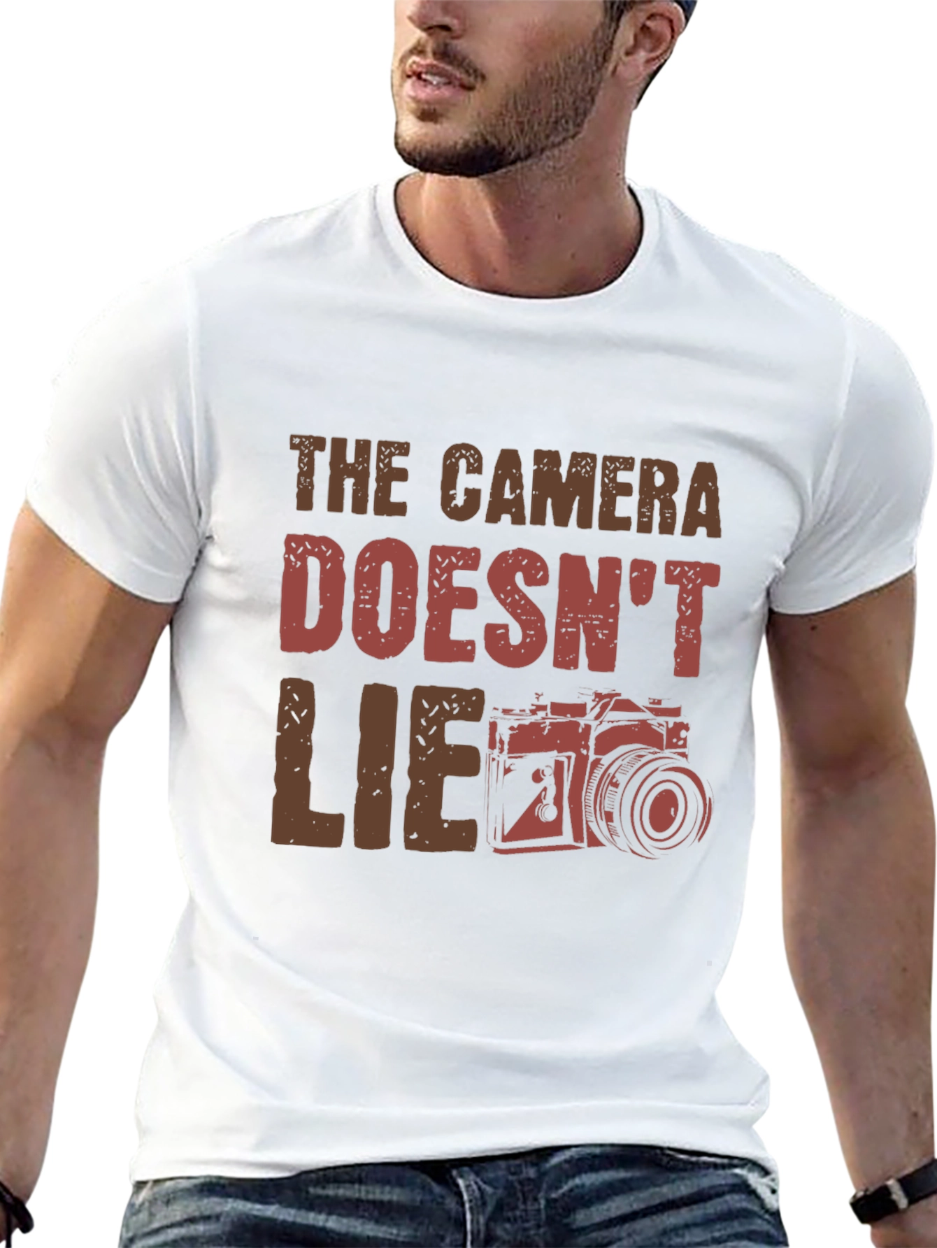 Black The Camera Doesn't Lie Graphic Tee - Black view 13