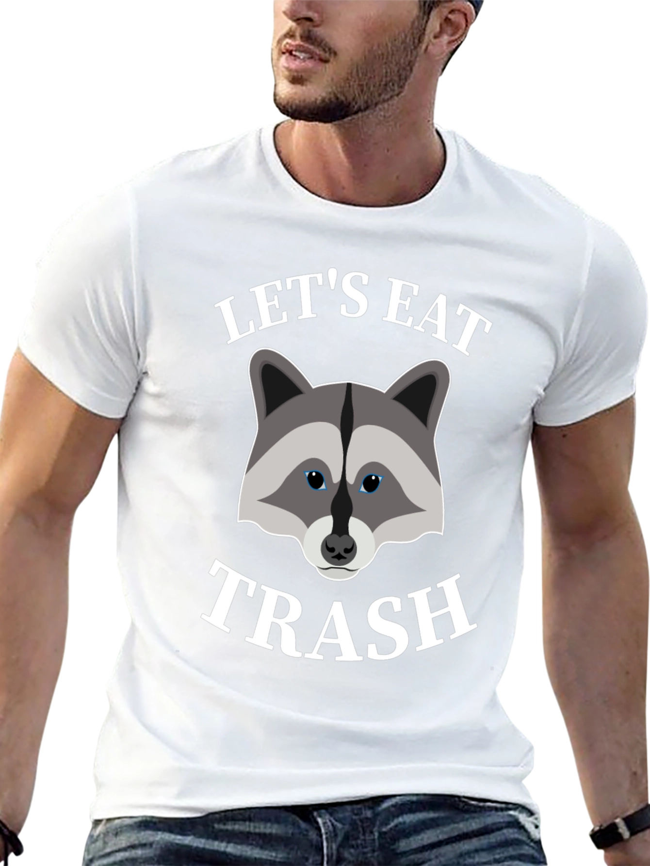 Black Let's Eat Trash Raccoon Graphic Tee view 13