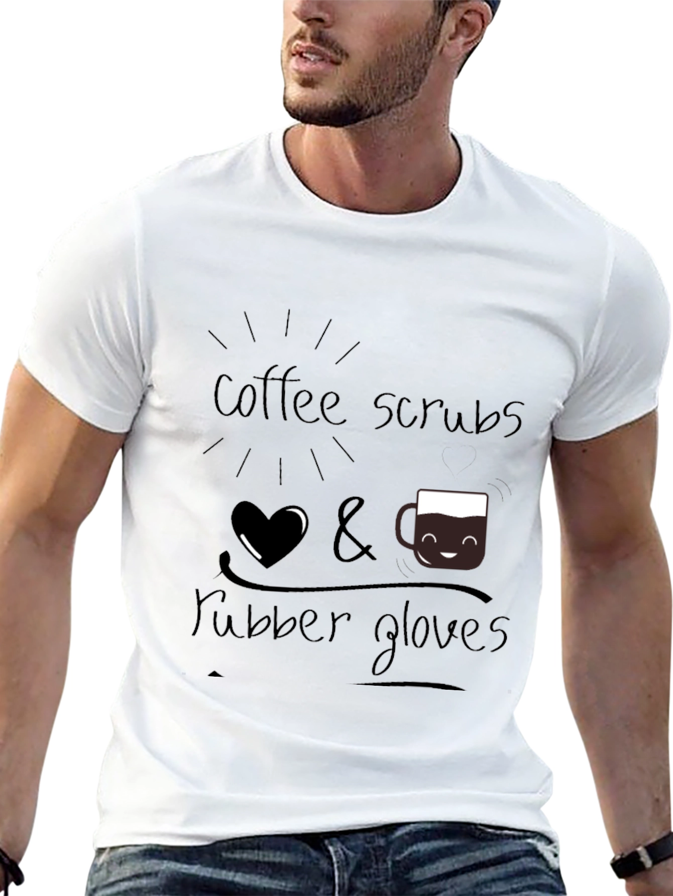 Black Coffee Scrubs & Rubber Gloves T-Shirt view 13