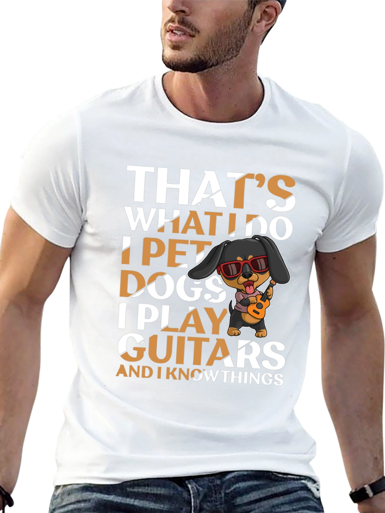 Black Dog Lover T-Shirt - Guitar Player Tee view 13