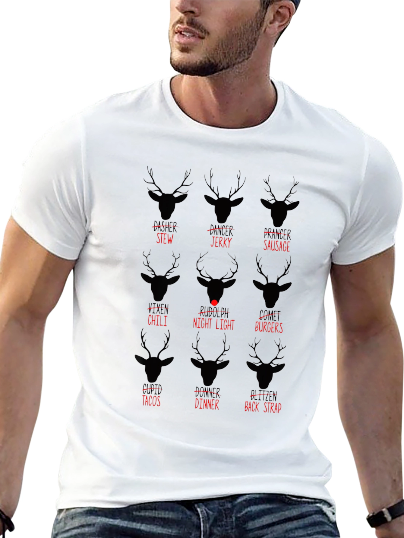 Black Rudolph's Menu Black T-Shirt view 13