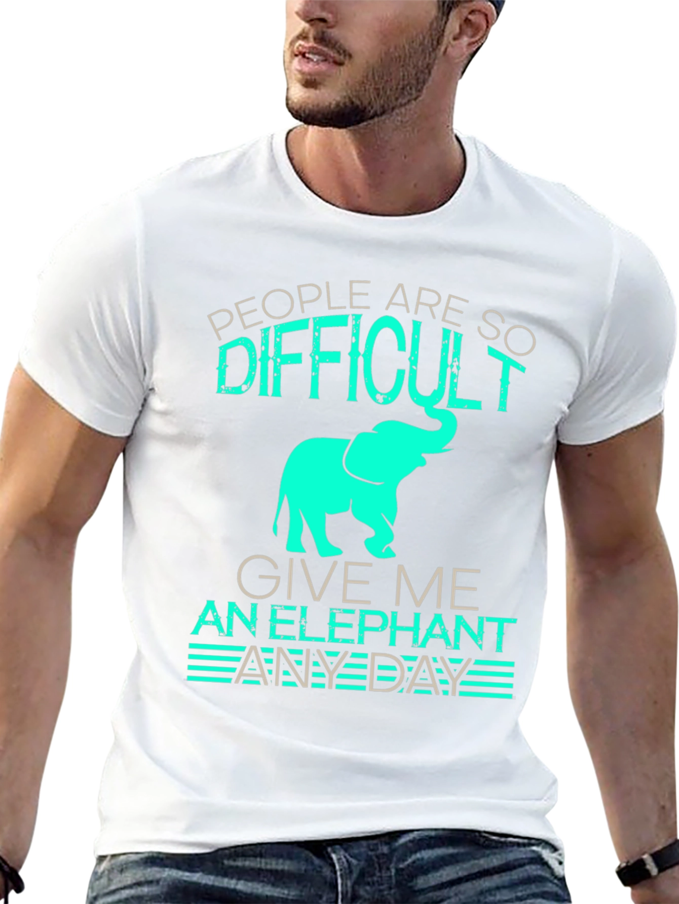 Black Difficult People, Give Me An Elephant Black T-Shirt view 13