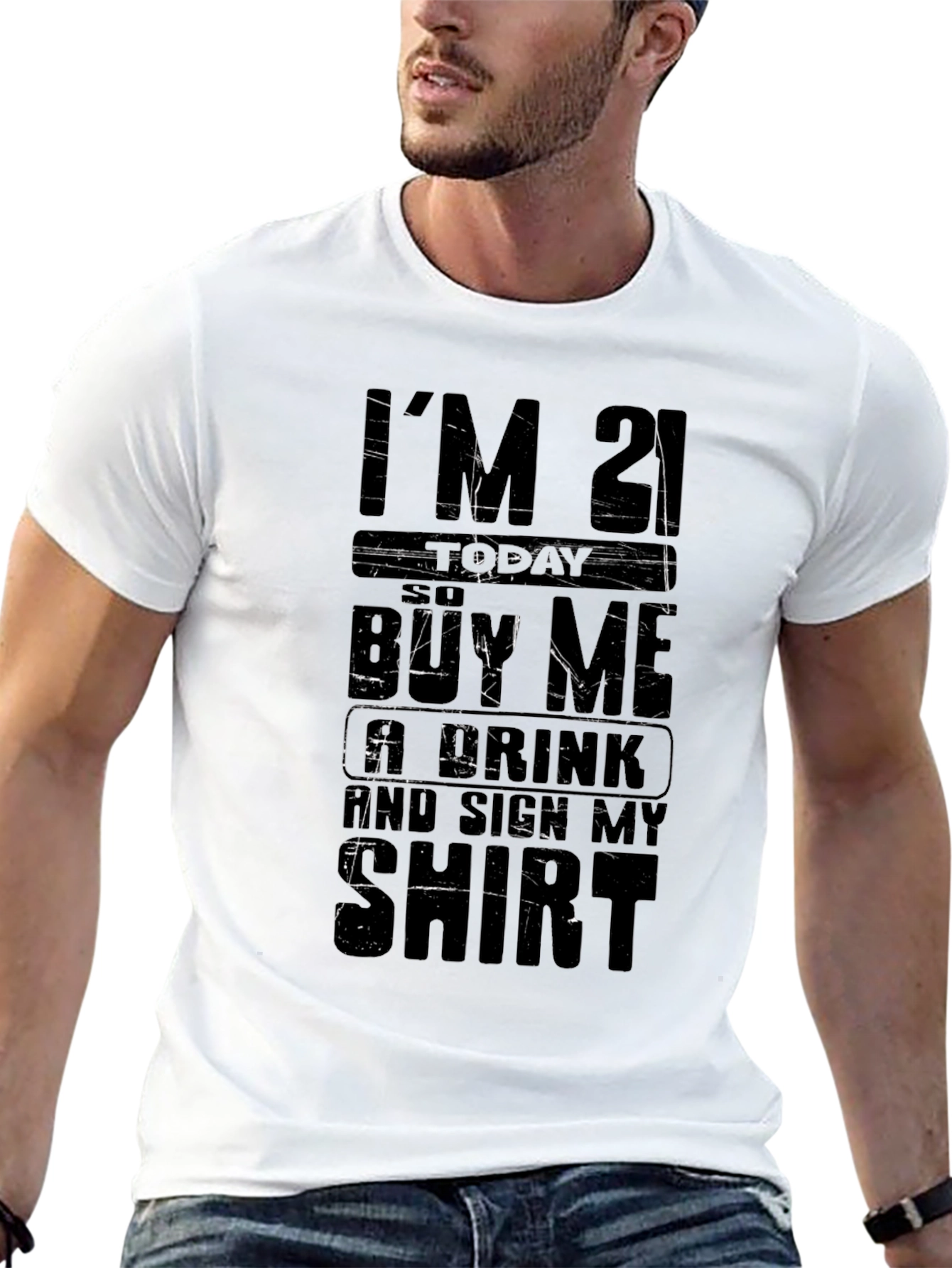 Black I'm 21 Buy Me A Drink T-Shirt view 13