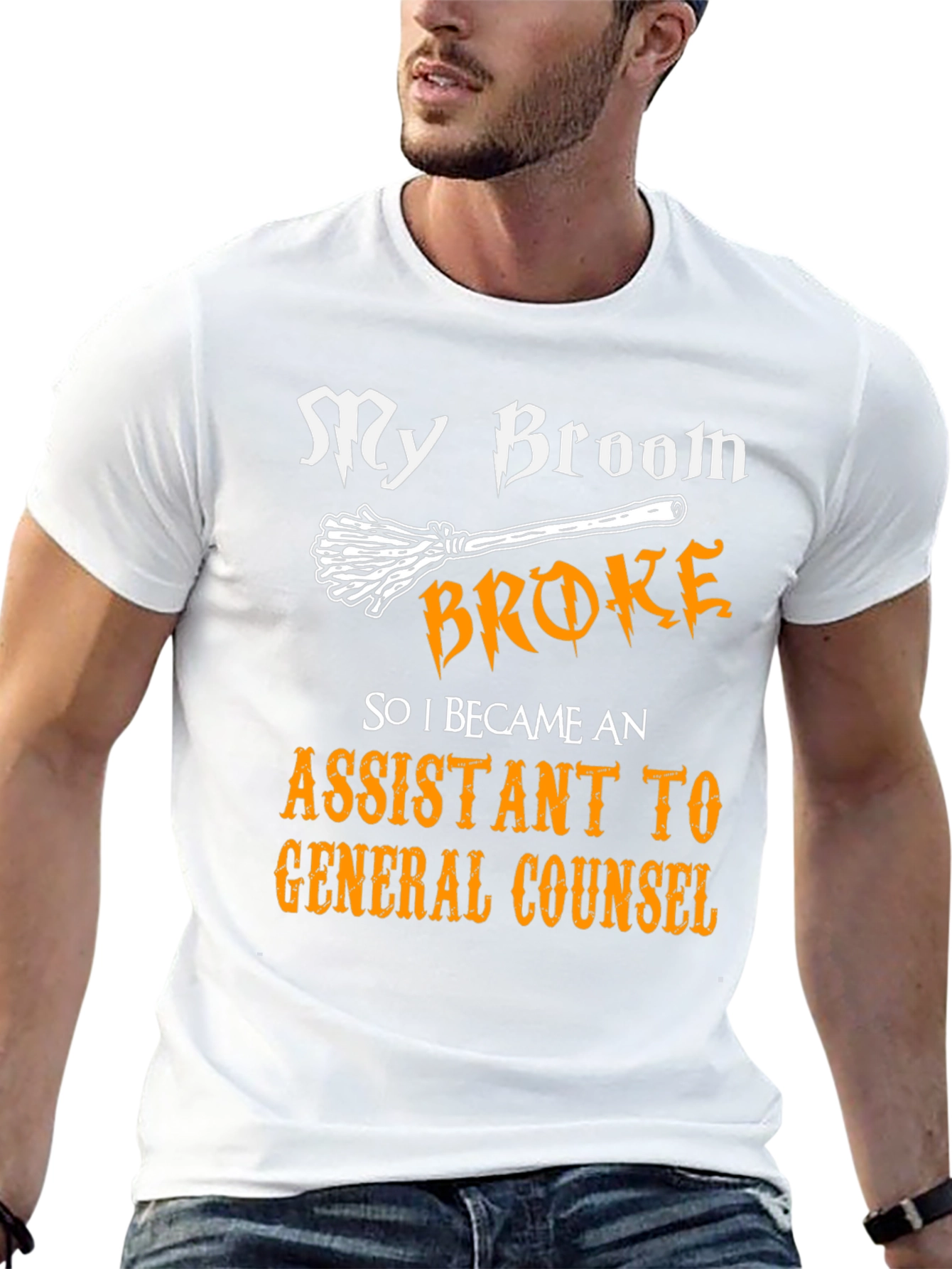 Black My Broom Broke Assistant to General Counsel T-Shirt view 13
