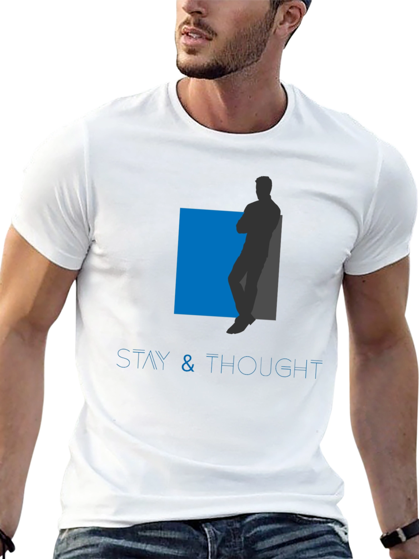 Black Stay & Thought Graphic T-Shirt - Relaxed Style view 13