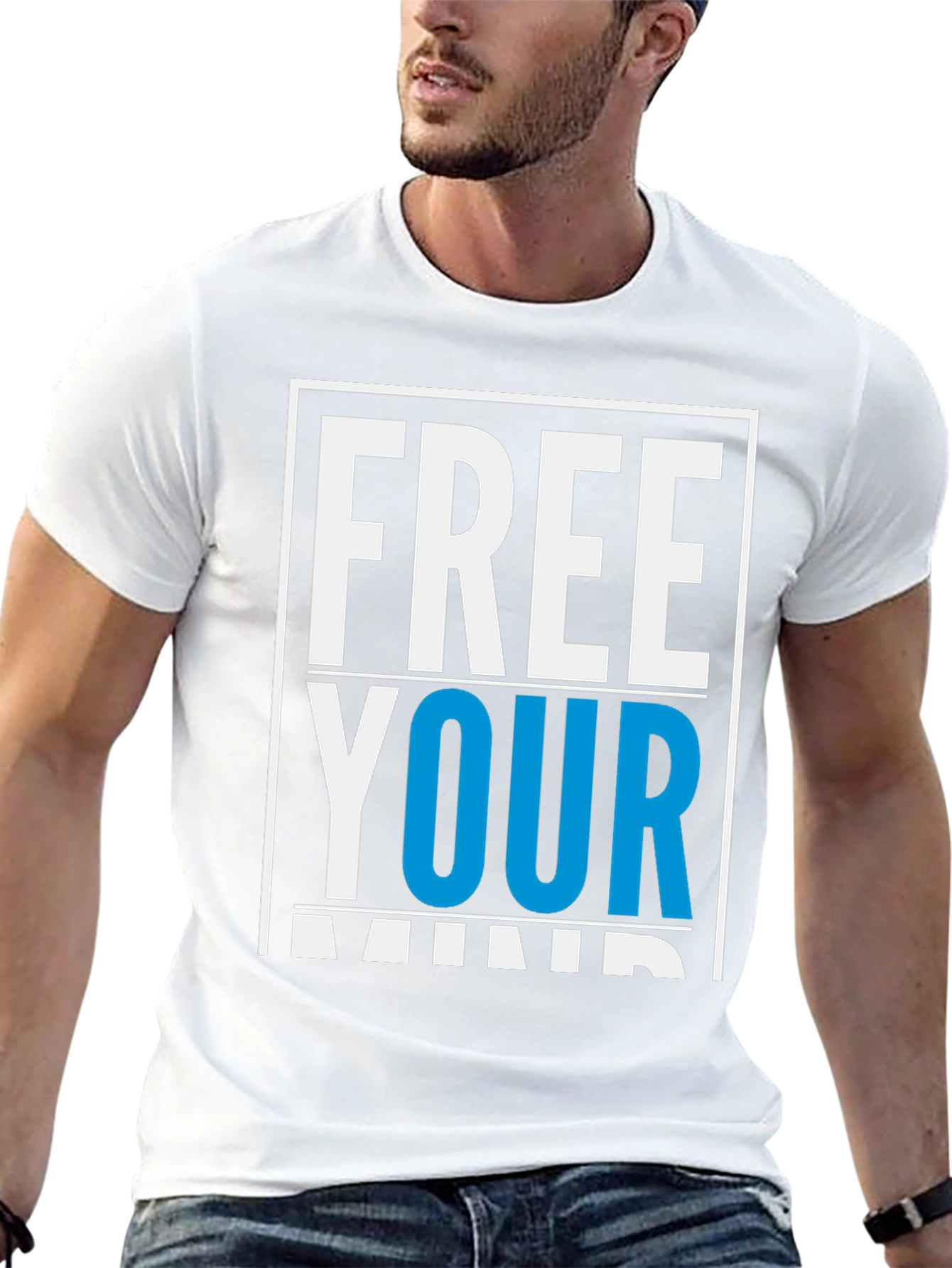 Black Free Your Mind Graphic T-Shirt - Black view 13