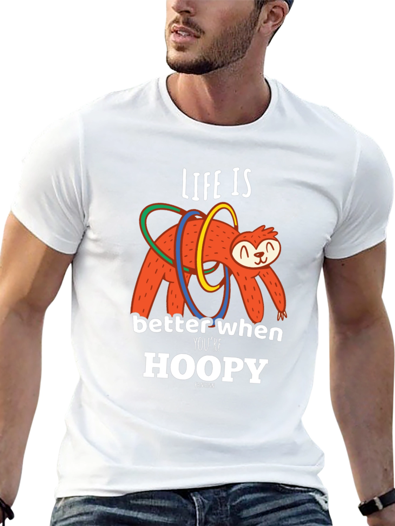 Black Life is Better When You're Hoopy Sloth T-Shirt view 13