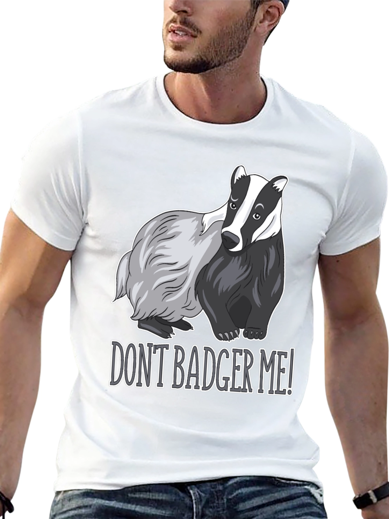 Black Don't Badger Me! Graphic T-Shirt - Black view 13