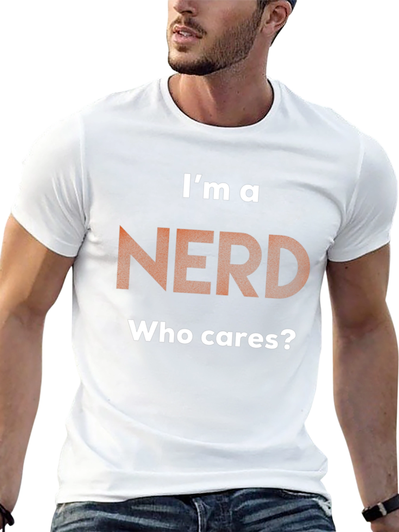 Black I'm A Nerd T-Shirt - Who Cares? - Graphic Tee view 13