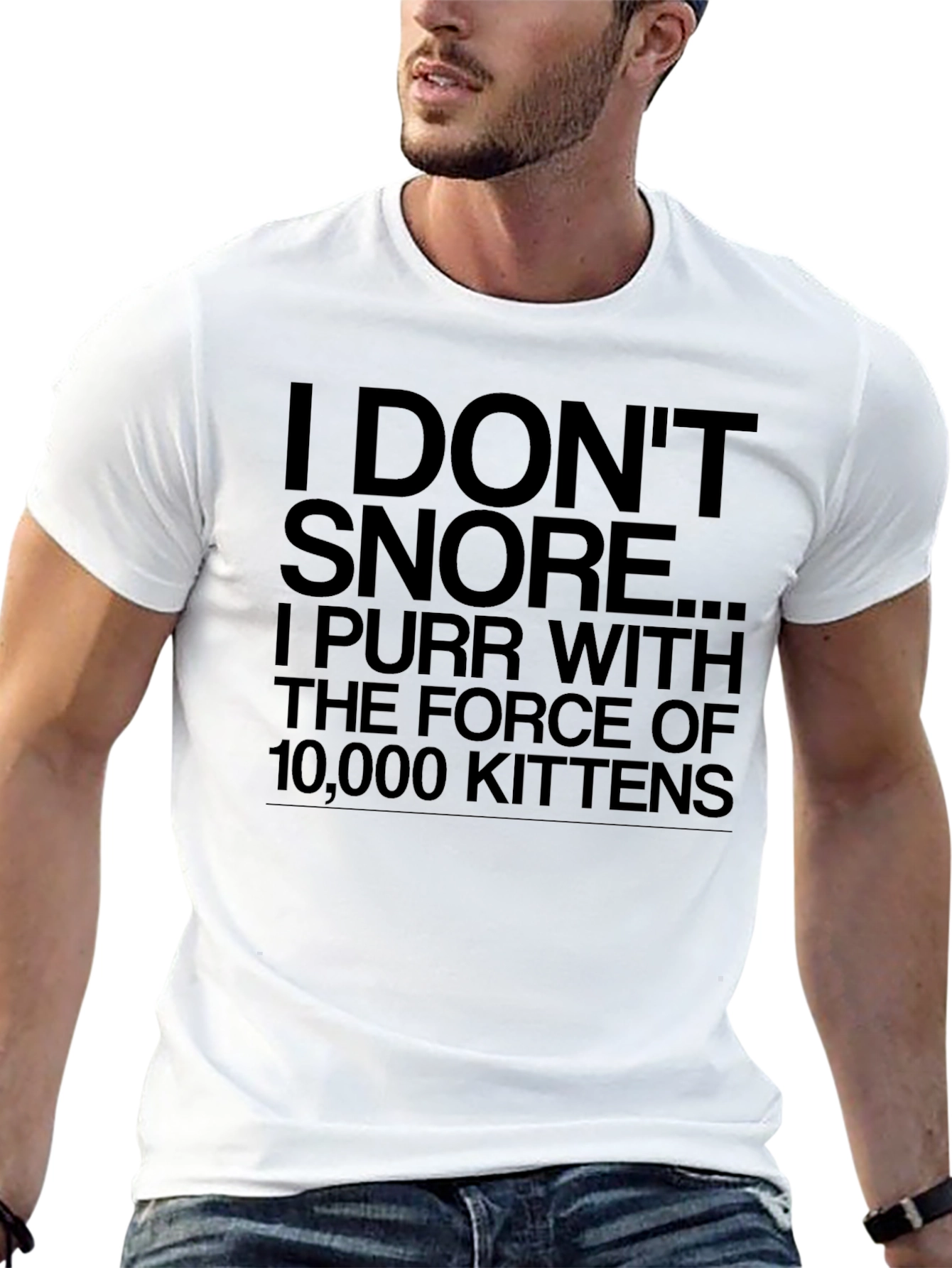 Black I Don't Snore Funny T-Shirt view 13