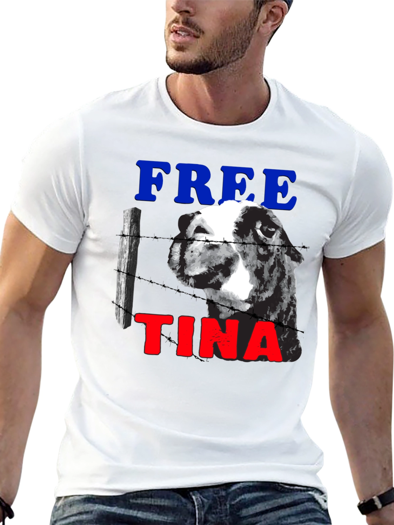 Black Free Tina Novelty Graphic T-Shirt view 13