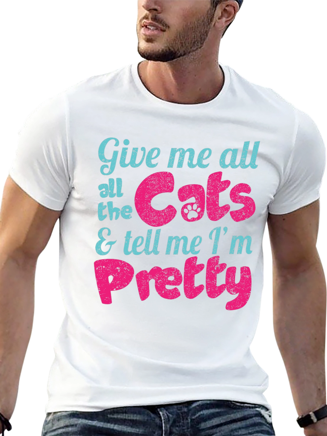 Black Give Me Cats and Tell Me I'm Pretty T-Shirt view 13