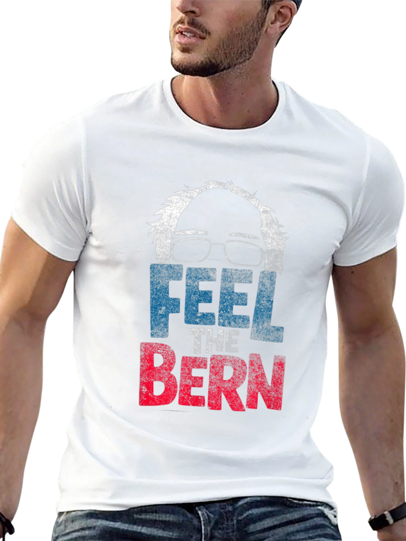 Black Feel the Bern T-Shirt Political Tee view 13