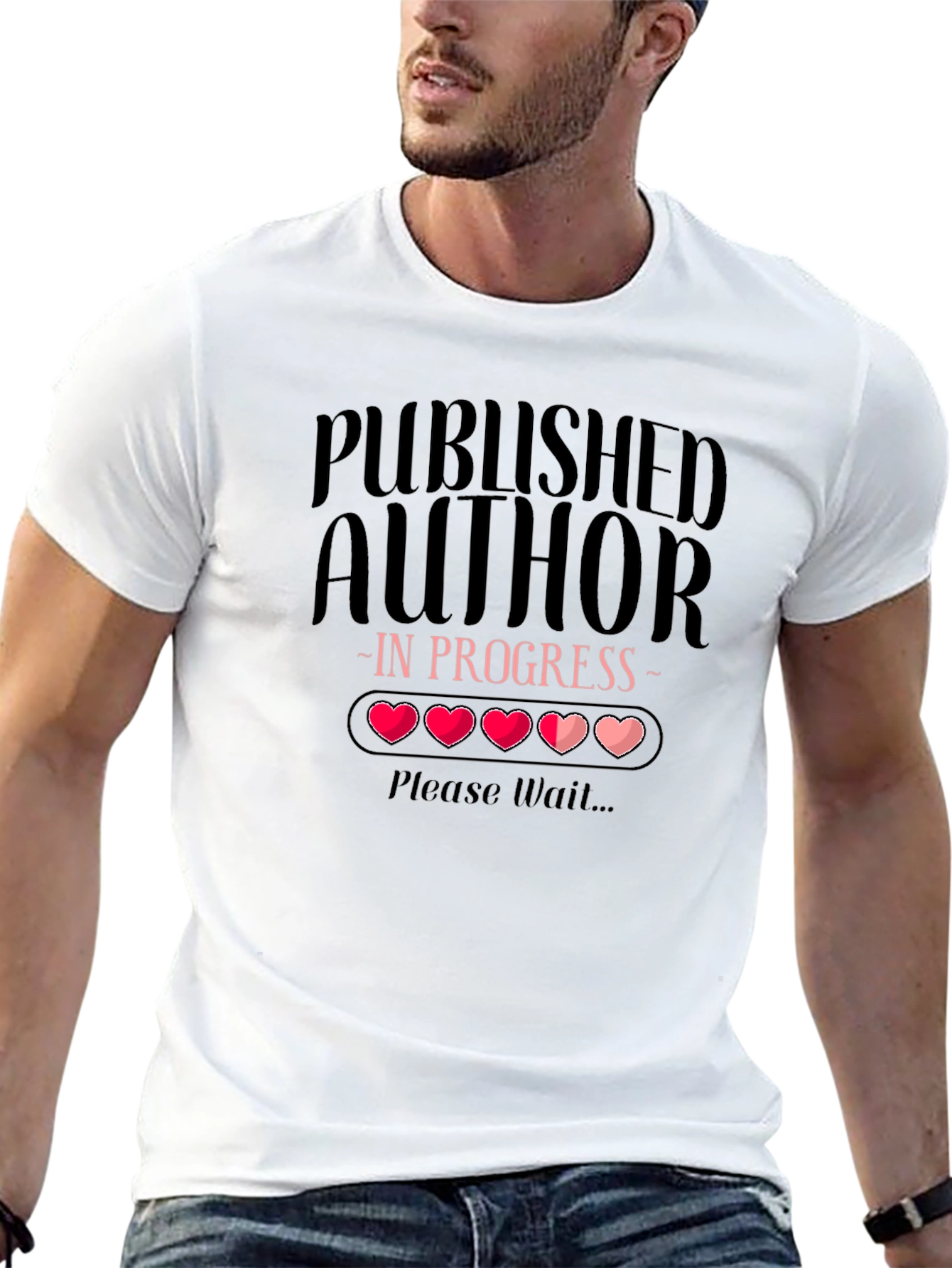 Black Published Author In Progress T-Shirt view 13