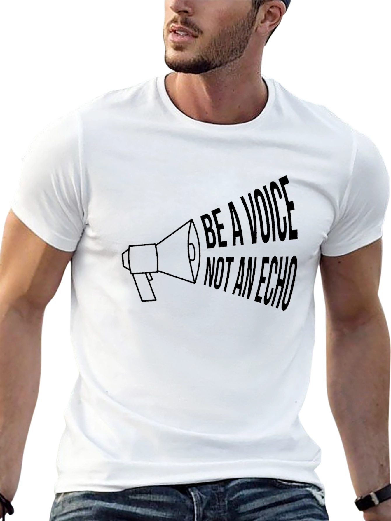 Black Be A Voice Not An Echo T-Shirt view 13