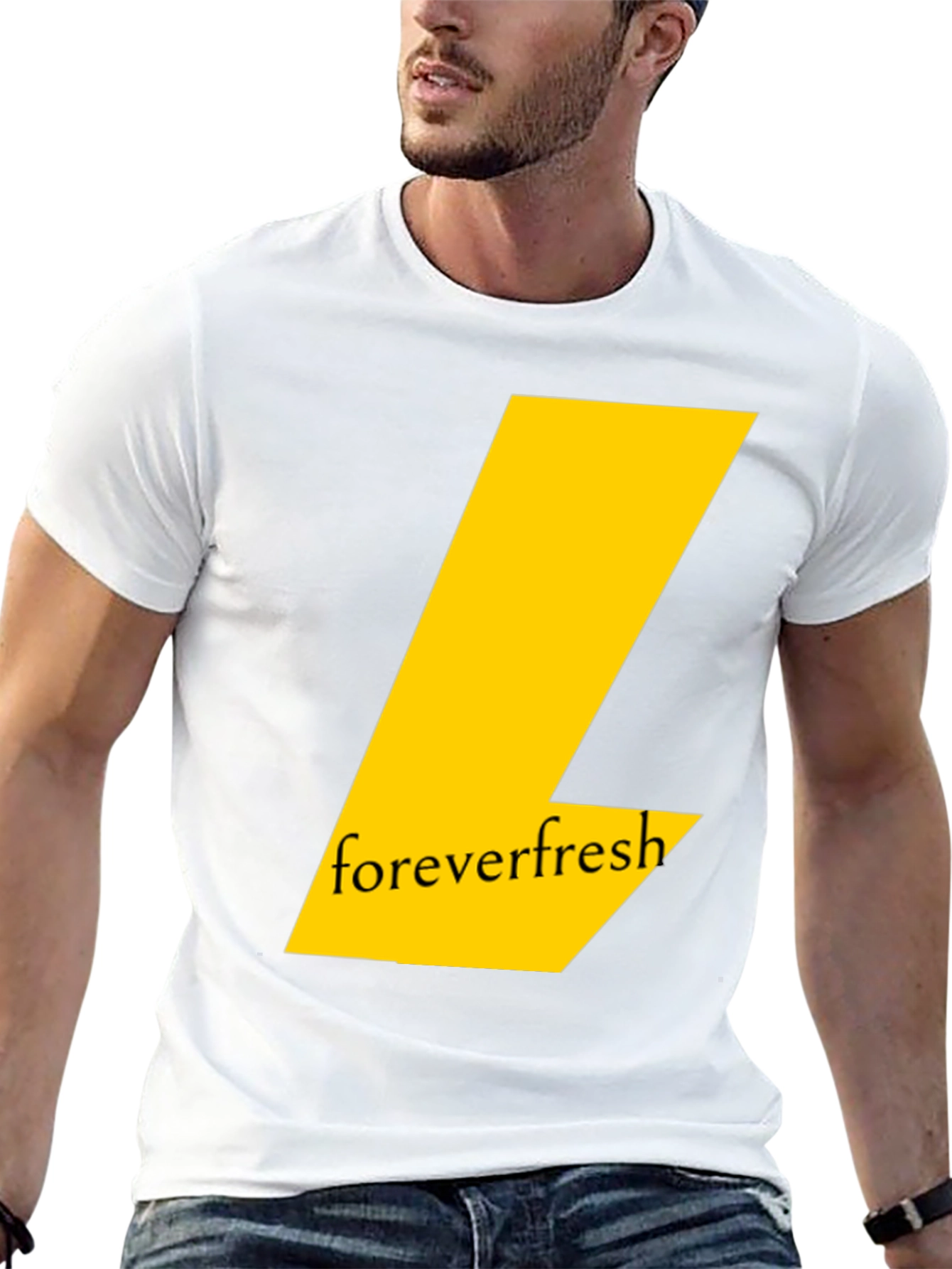 Black Forever Fresh Black T-Shirt: Modern Graphic Tee view 13