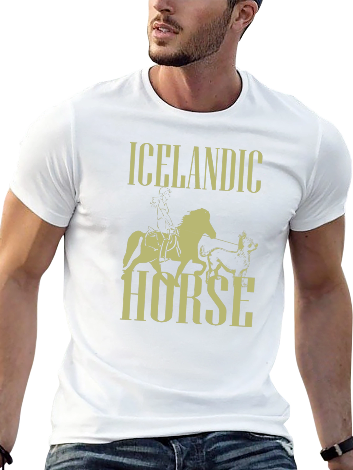 Black Icelandic Horse Graphic T-Shirt - Black view 13
