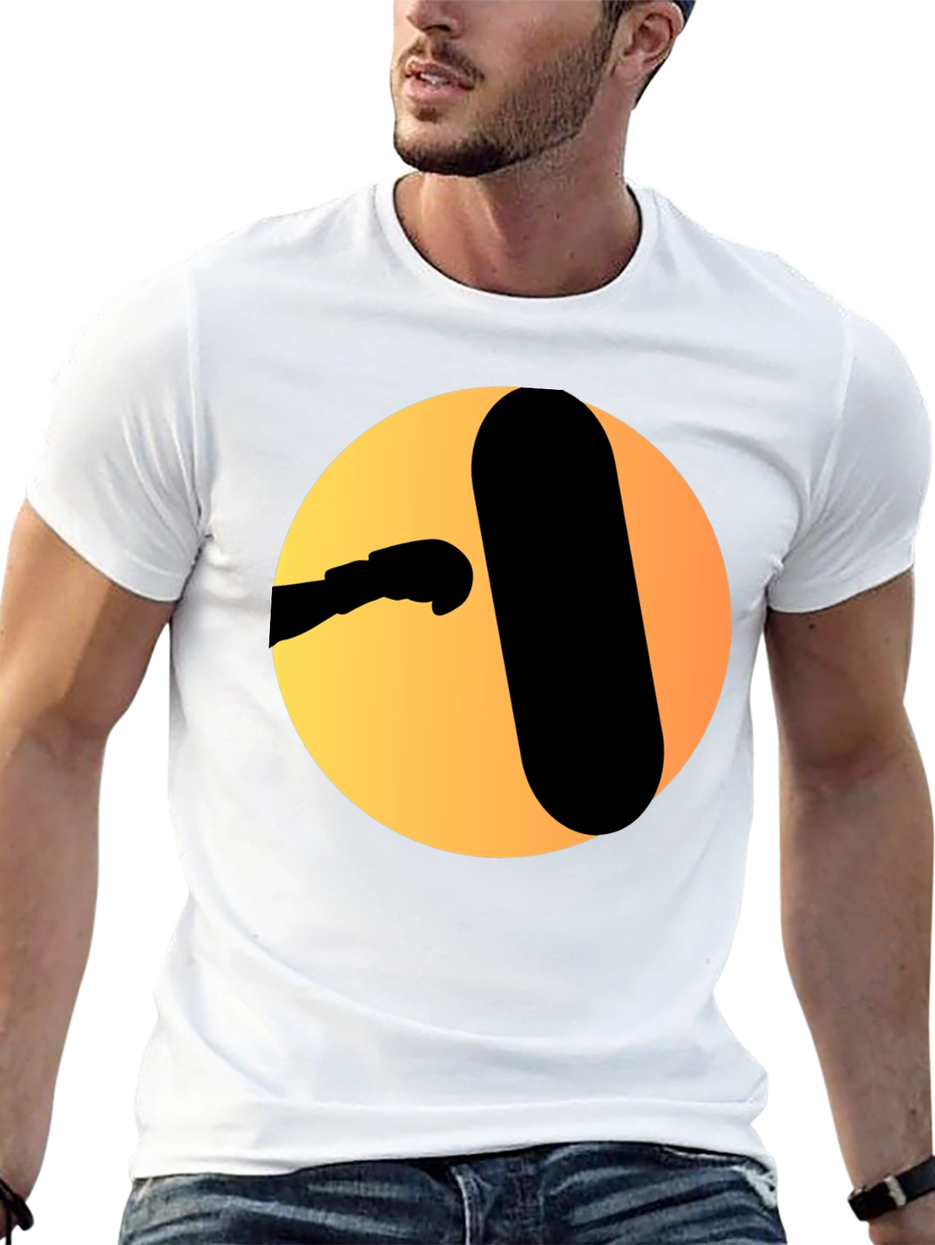 Black Punching Bag Graphic Tee - Black Cotton T-Shirt view 13