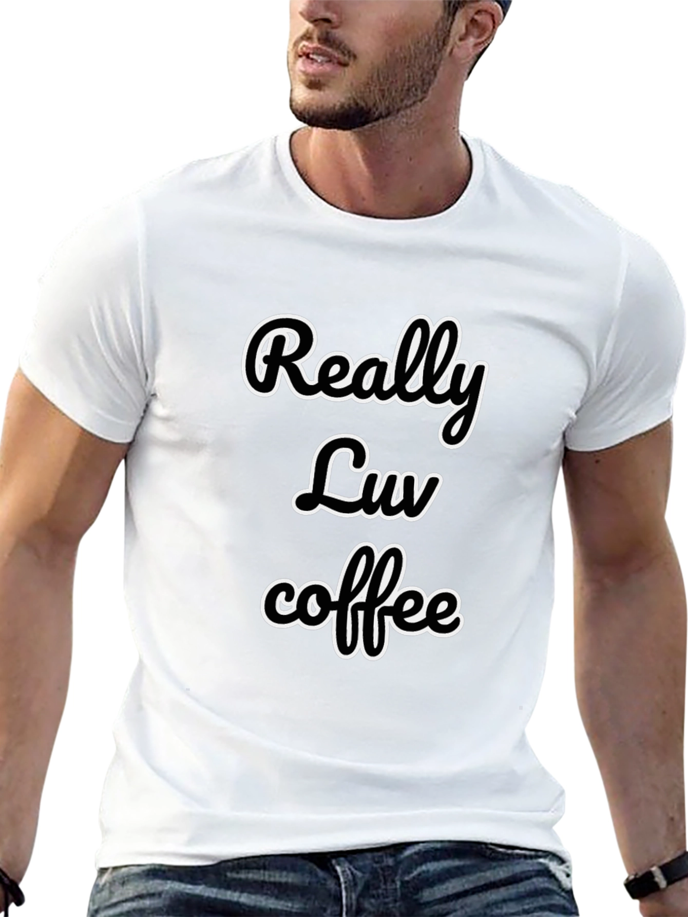 Black Really Luv Coffee Black T-Shirt view 13